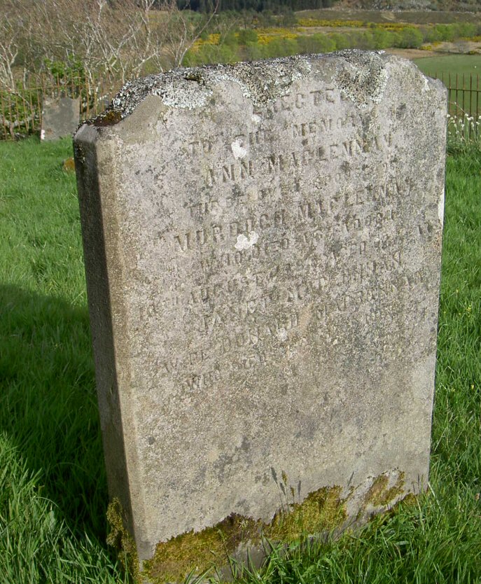 Photo of headstones/Ann MacLennan d1887 hdstn Angel Hill
